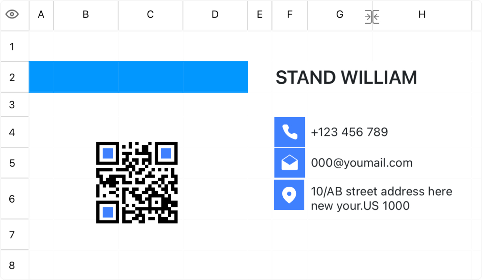 Financial business card